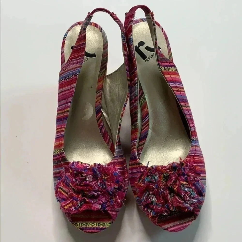 Report “Manhattan” Open Toe Wedges Size 9.5